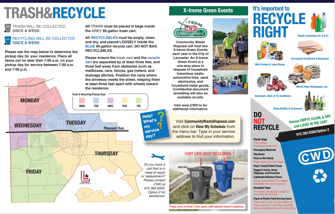 Regular Trash Collection Brochure